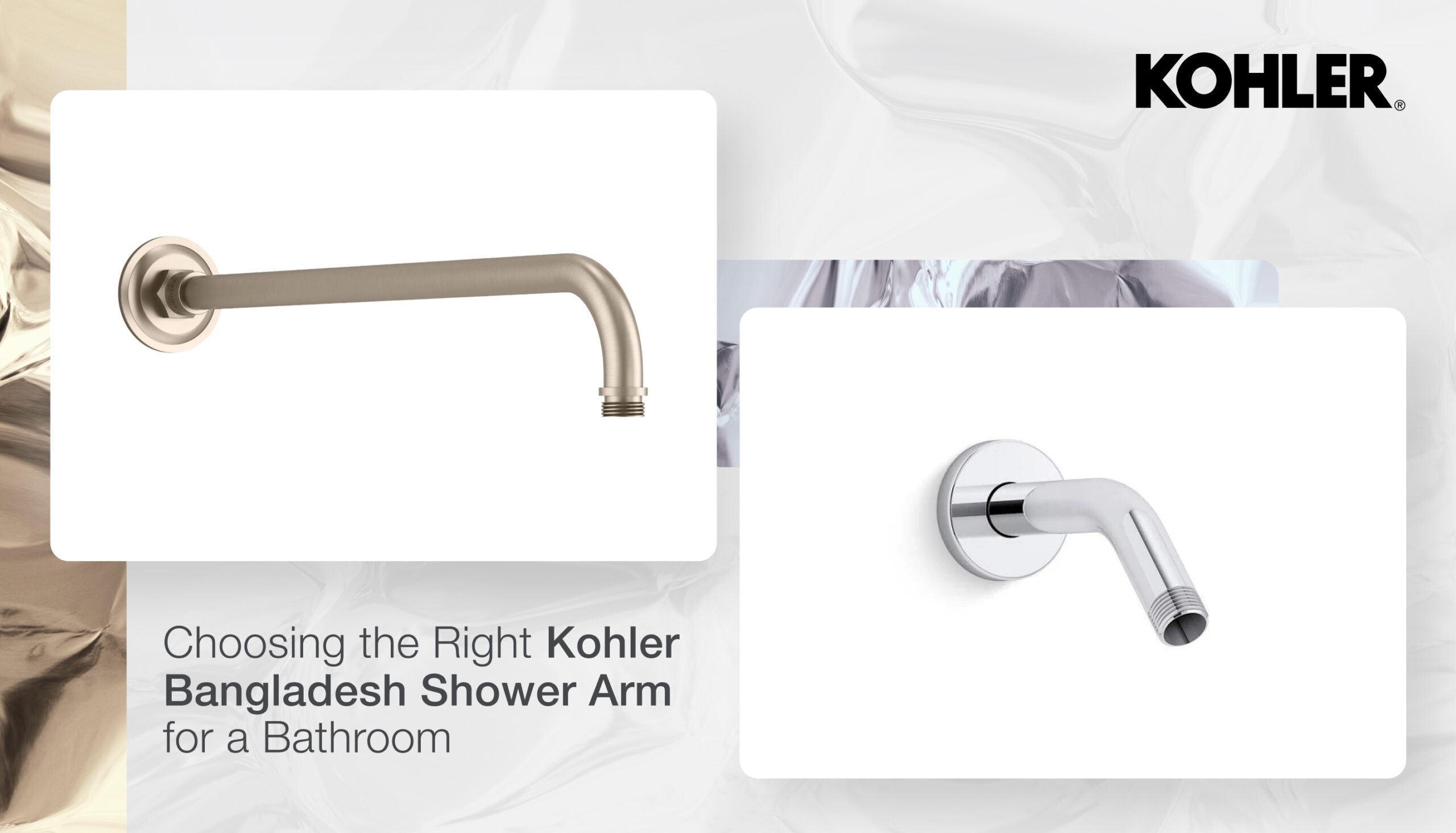 Choosing the Right Kohler Bangladesh Shower Arm for a Bathroom