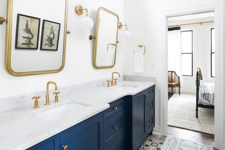 Pastel Blue Bathroom Vanity Design