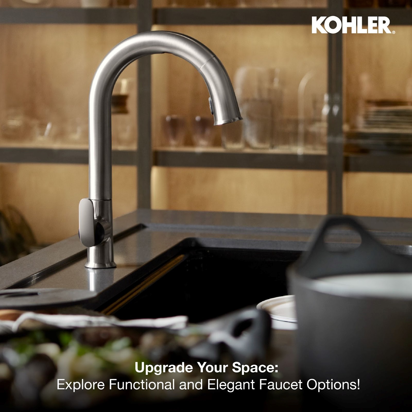 Kohler Functional and Elegant Kitchen Faucet